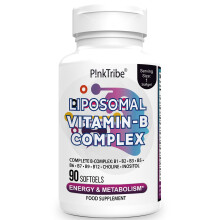 Liposomal Vitamin B Complex Softgels - 9 Methylated B Vitamins for Easily Absorbed, Vitamin B6, Folate & Inositol, 10x