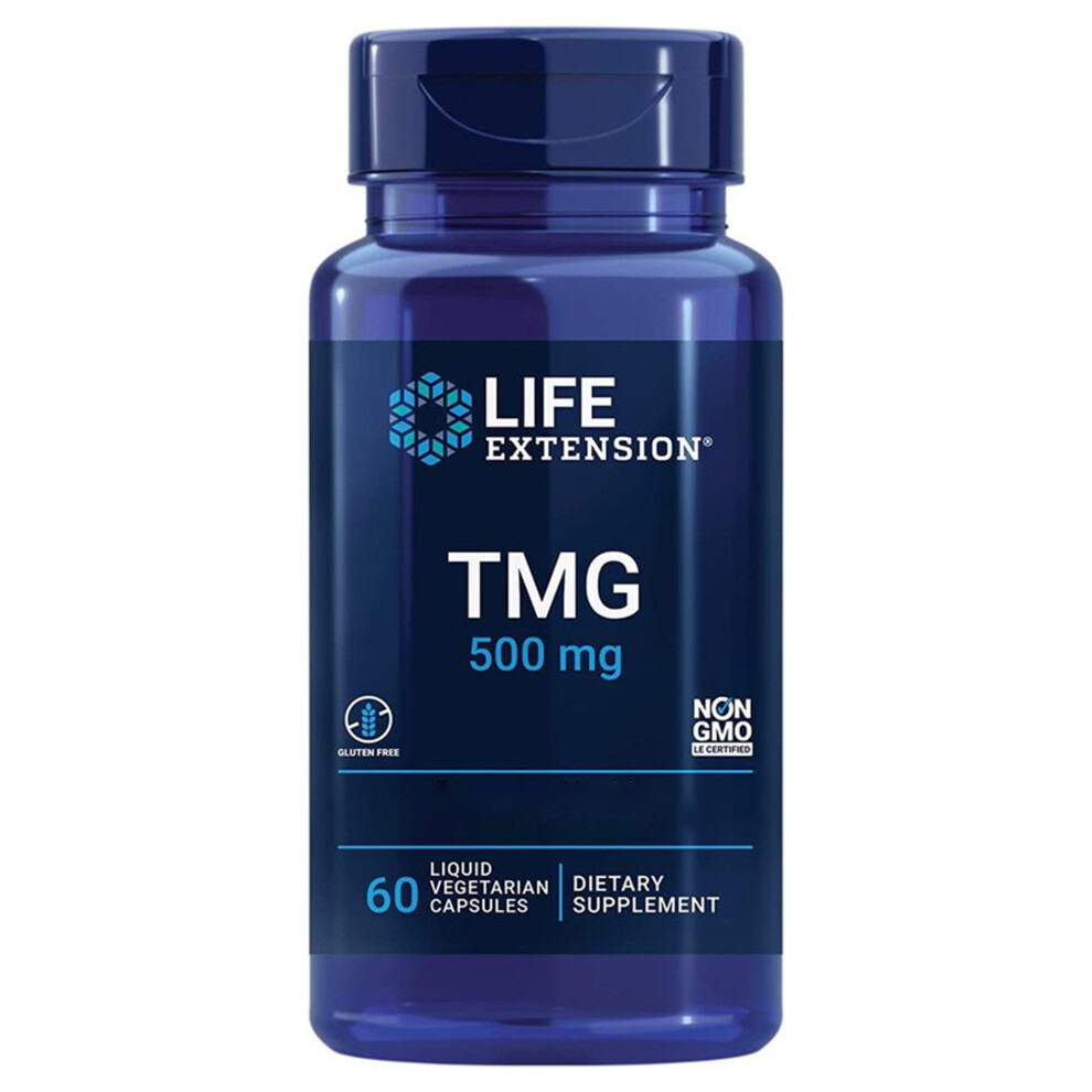 Life Extension , Tmg, 500Mg, 60 Liquid Vegan Capsules, Lab Tested, Gluten Free, Soya Free, Vegetarian