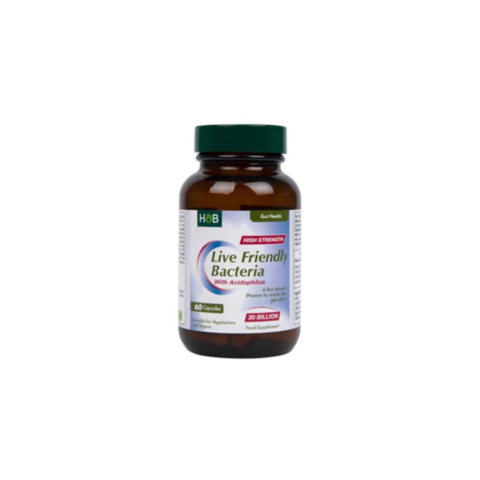 Live Friendly Bacteria 20 Billion 60 Capsules