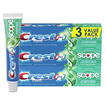 Complete Whitening Scope Toothpaste, Minty Fresh, 5.4 Ounce/459 Grams 3 Pack