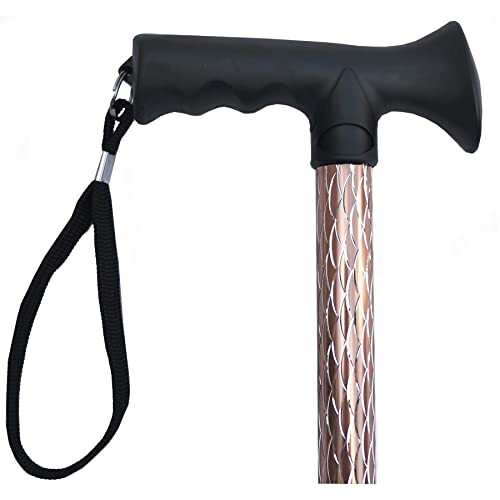 Luxury Ladies Engraved Etched Adjustable Walking Stick Cane with Soft Grip Gel Ergonomic Handle for Women - 25.5 –