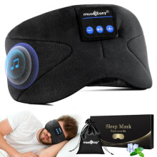 Sleep Headphones Bluetooth Eye Mask,Musicozy Sleep Mask Headphones with 14 Hrs Playing Music,Upgraded V5.3 Eye Mask