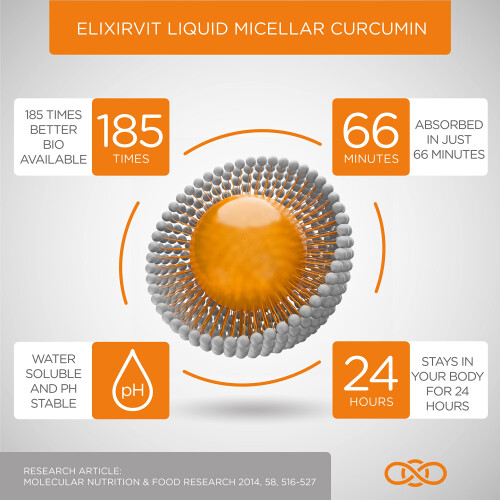 Liquid Curcumin with Vitamin D – 185x More Bioavailable Than Typical Turmeric/Curcumin Supplements – Advanced 2