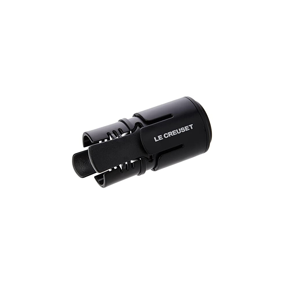 Le Creuset Air-Tight Champagne And Sparkling Wine Stopper, Fizz And Flavour Preserver, Anti-Leak, Model Sw106, Black