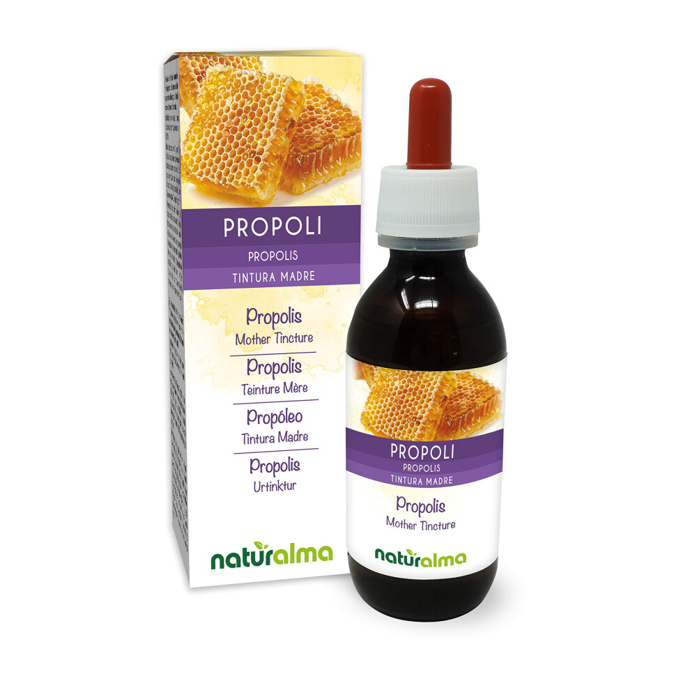 Naturalma Propolis (Propolis) Resin Alcohol-Free Mother Tincture | Liquid Extract Drops 120 Ml | Food Supplement