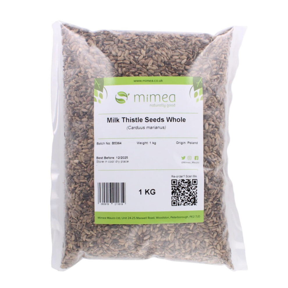 Mimea Milk Thistle Seeds Whole | 1Kg | Quality Ingredients | Natural | No Additives | Liver Support