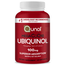 Mega Ubiquinol CoQ10 100mg, Superior Absorption, Patented Water and Fat Soluble Natural Supplement Form of C0Q10,