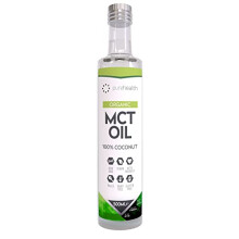Pure Organic MCT Oil Glass Bottle, Triple Steam Distilled, Premium 100% Coconut Zero Palm Oil, Perfect for Keto Diets,