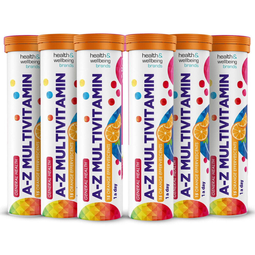 Club Vits A-Z Multivitamin Orange Flavour Effervescent Tablets - High Strength Tablets For A Healthy Immune System