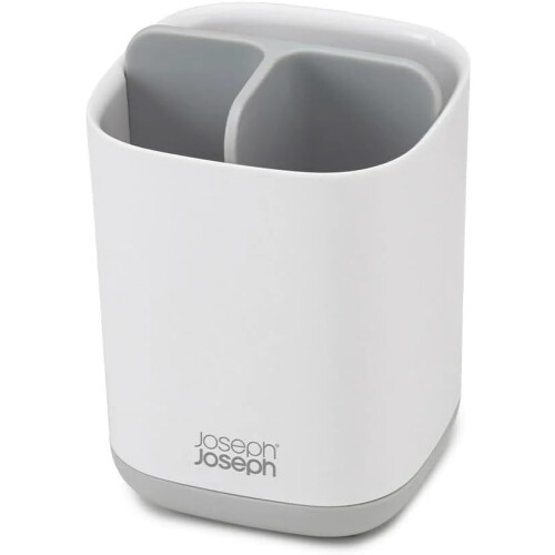 Joseph Joseph Joseph Joseph Easy-Store Compact Toothbrush Holder Caddy Bathroom Storage White/Grey 2