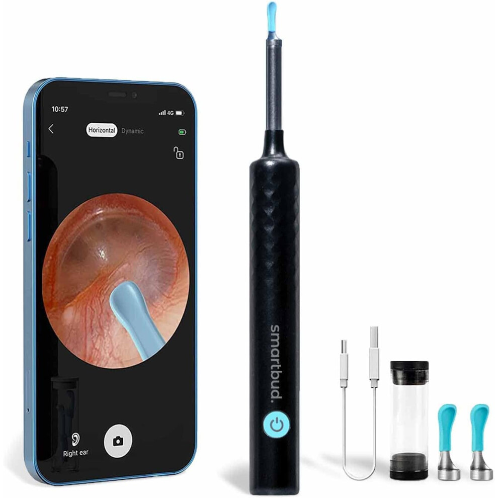 Smartbud Ear Wax Removal Tool with Camera - 1920P Smart Ear Cleaner Earwax Removal Kit - Otoscope with Light (6 LED