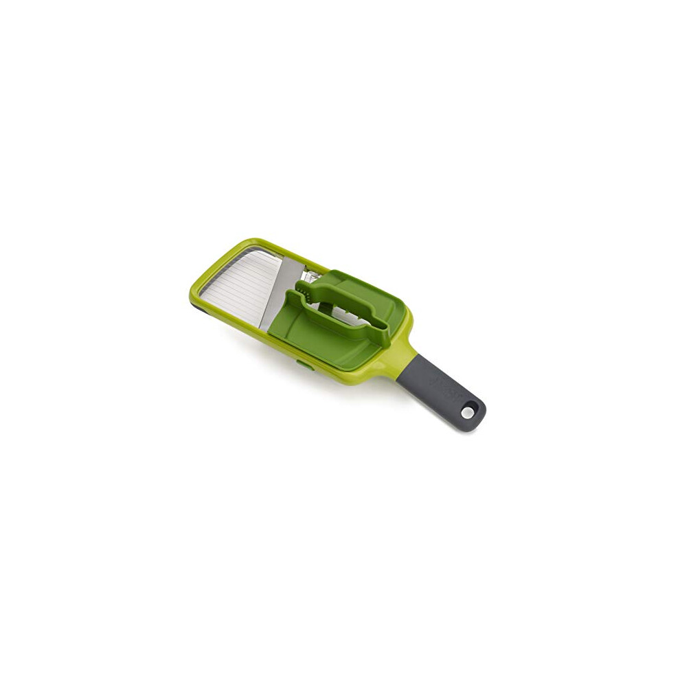 Multi-Grip Kitchen Mandoline, Adjustable Fruit and Vegetable Slicer, 3-Slice thickness, with precision food grip, Green