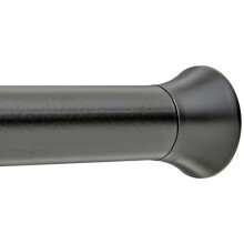 Adjustable Shower Curtain Tension Rod, Black, 107 cm to 185.4 cm