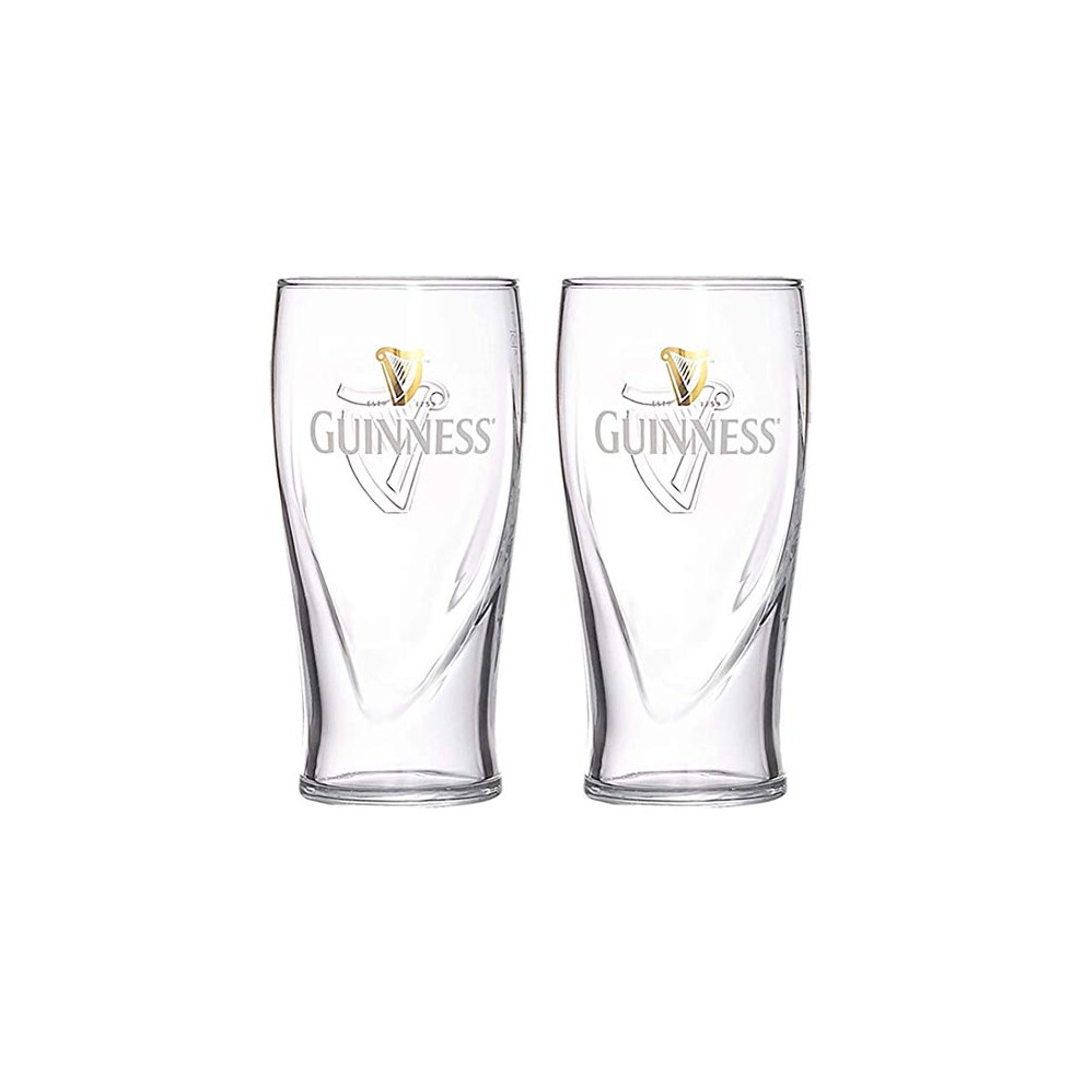 Official Merchandise Embossed Pint Beer Glass (Set of 2)