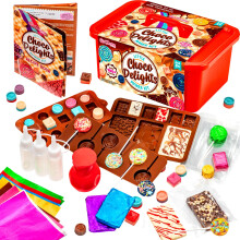 Little Choco Delights Maker Kit, Chocolate Maker Kit with Chocolate Moulds Silicone to Make Your Own for Kids Yummy