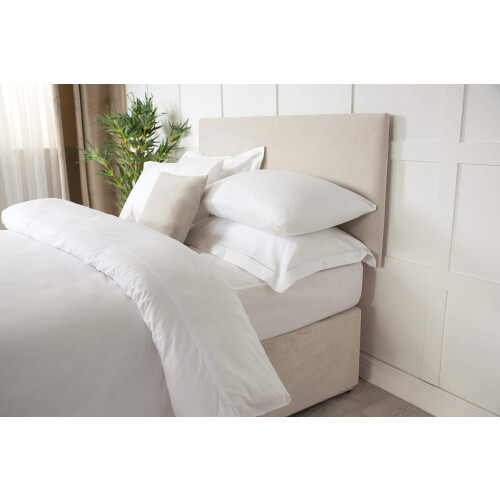 Headboard Wrap - Transforms a drab looking bed base - Luxury Faux Suede (Linen, Double) 1