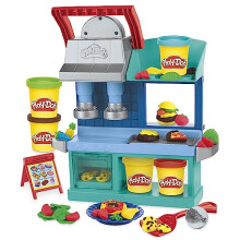 Kitchen Creations Busy Chef's Restaurant Playset, 2-Sided Kitchen Playset, Sets for Girls and Boys