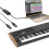 MIDI Cable, USB MIDI Adapter With Indicator Light 5 Pin MIDI Interface 6.5Ft MIDI In-Out Converter Keyboard to 6