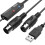 MIDI Cable, USB MIDI Adapter With Indicator Light 5 Pin MIDI Interface 6.5Ft MIDI In-Out Converter Keyboard to 1