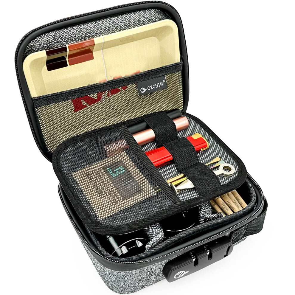 Ozchin New Hard Shell Smell Proof Bag With Combination Lock Odor Proof Stash Box Container
