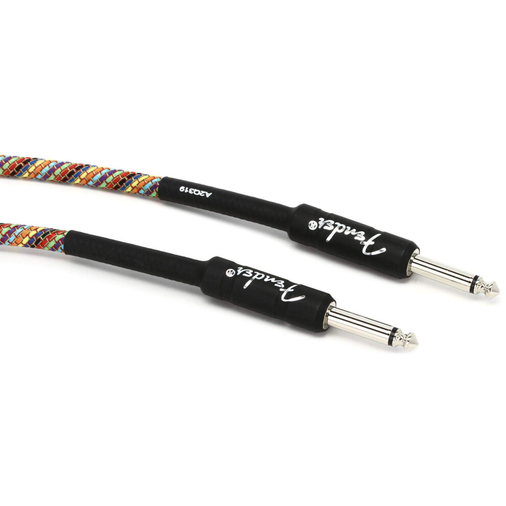 Fender Festival - Instrument Cable - 10 ft (3m) - STR/STR - Rainbow