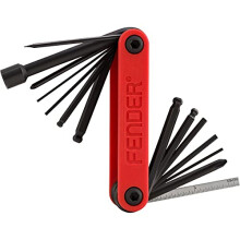 Guitar/Bass Multi-Tool For Guitar and Bass, 14 Tools in1, Red