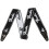 Fender WeighLess Running Logo Guitar Strap, 2in, Black/White 1