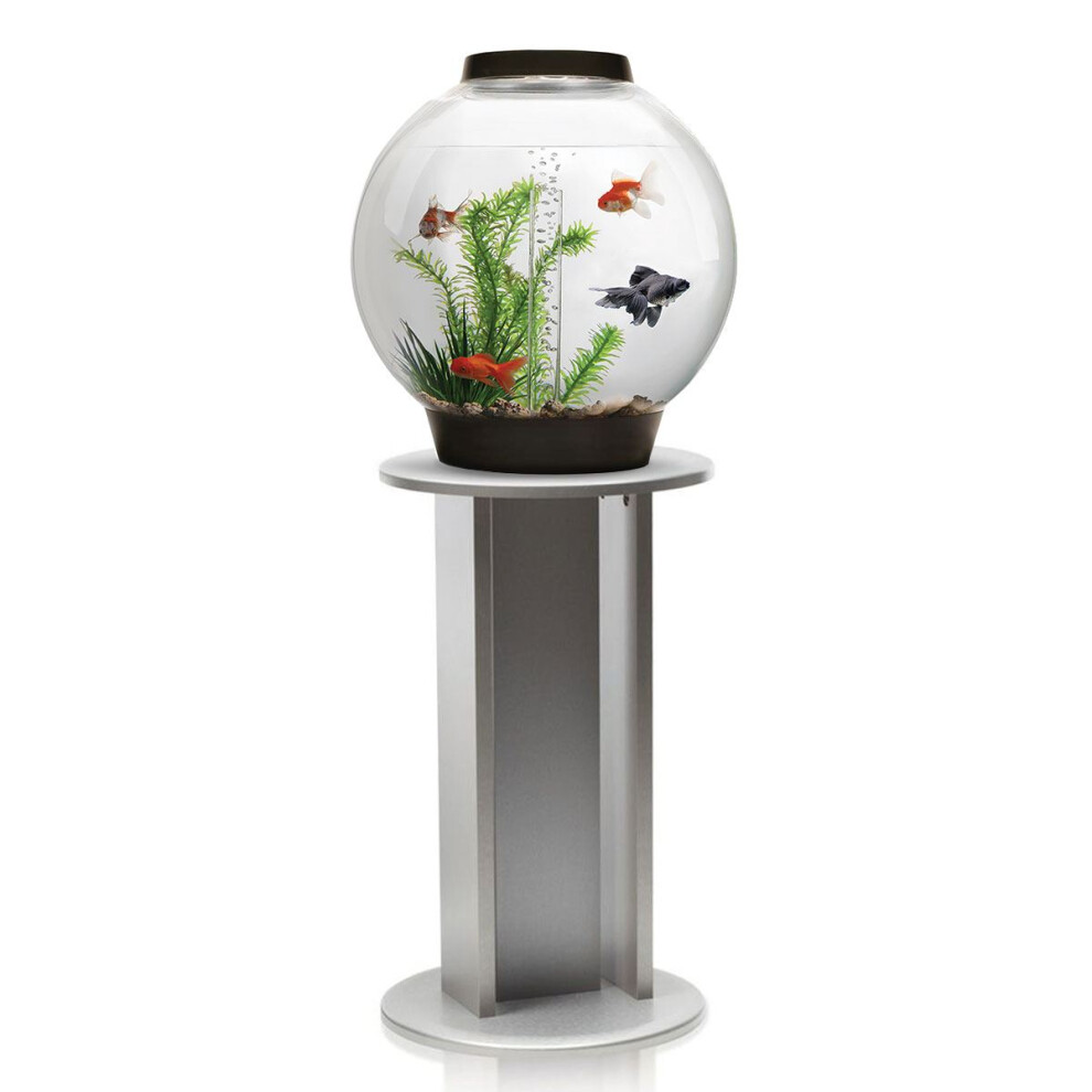 biOrb Classic 30L Aquarium in Black with MCR LED Lighting and Silver Stand