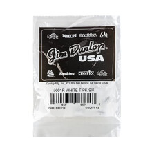 Jim Dunlop 9001R Vit plast Tumbpicks Small 12bag