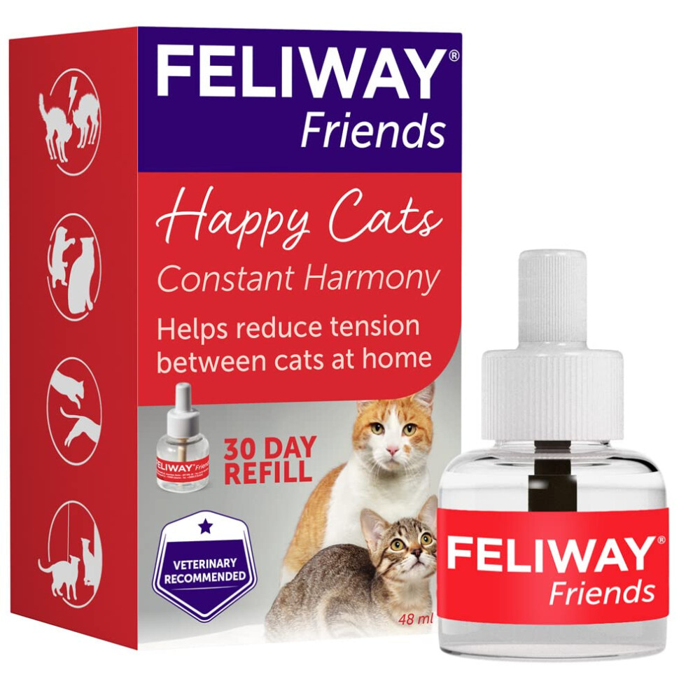 Friends 30 Day Refill, helps to reduce conflict in multi-cat households, helping cats get along better - 48ml