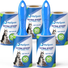 PetLovers Extra Sticky Fusselrollen Mega-Set 450 Blätter für Tierhaare, Hunde- und Katzenfussel 5er-Pack