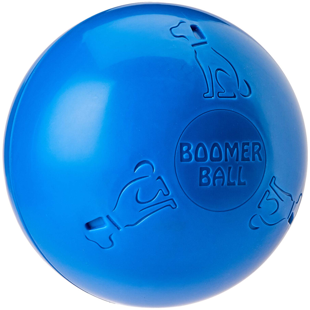 BOOMER BALL 8 inch, Virtually Indestructible Best Dog Toy, Boredom Busting Football, Tough & Durable Large Dog Ball,