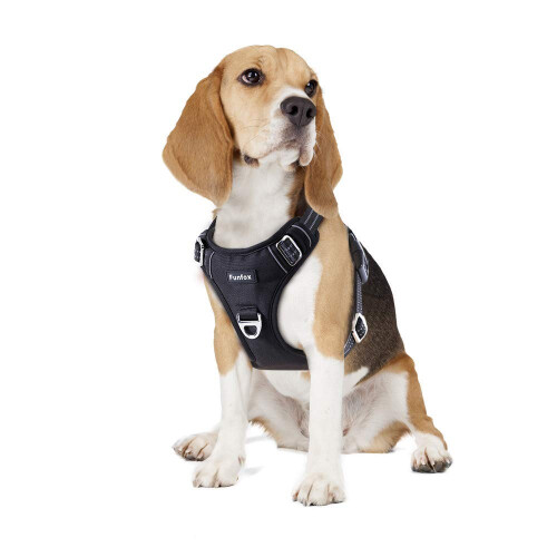 Dog Harness Medium No Pull Pet Harness, Adjustable Dog Vest Harness for Easy Walking with Reflective Strips, Front Clip