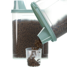 2 Pack Dog Food Storage Container Airtight Cat Pet Food Storage Container with Measuring Cup Pour Spout Food Dispenser