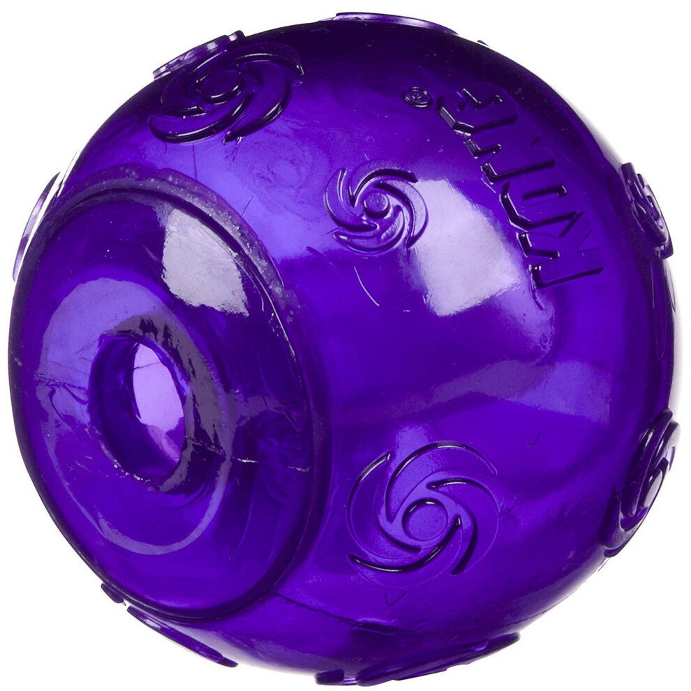 Kong Squeezz Ball - Strong Squeaky Dog Toy, Bounces & Squeak When Punctured (Assorted Colours) - For Large Dogs - Pack Of Two