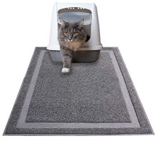 Cat Litter Mat 90 x 60 cm Litter Trapping Mat Non-slip Cat litter Mat Jumbo Litter Box Mat with Scatter Control - Soft