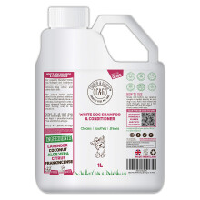 White Dog Shampoo Conditioner 1L with Herbal Violet for Urine Stain Removal and Itchy Sensitive Skin - Medicated Puppy