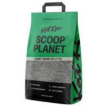 Scoop Planet Litter (1x4.5kg/12.8L bag): KatKin's upgraded Tofu litter, Plant-Based, 100% Biodegradable, Non-Tracking,