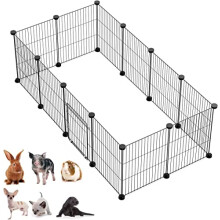 Rabbit Enclosure, Metal Fence, Wire Cage, Encrypted Wire Cage, DIY Assembly of Different Sizes of Metal Wire