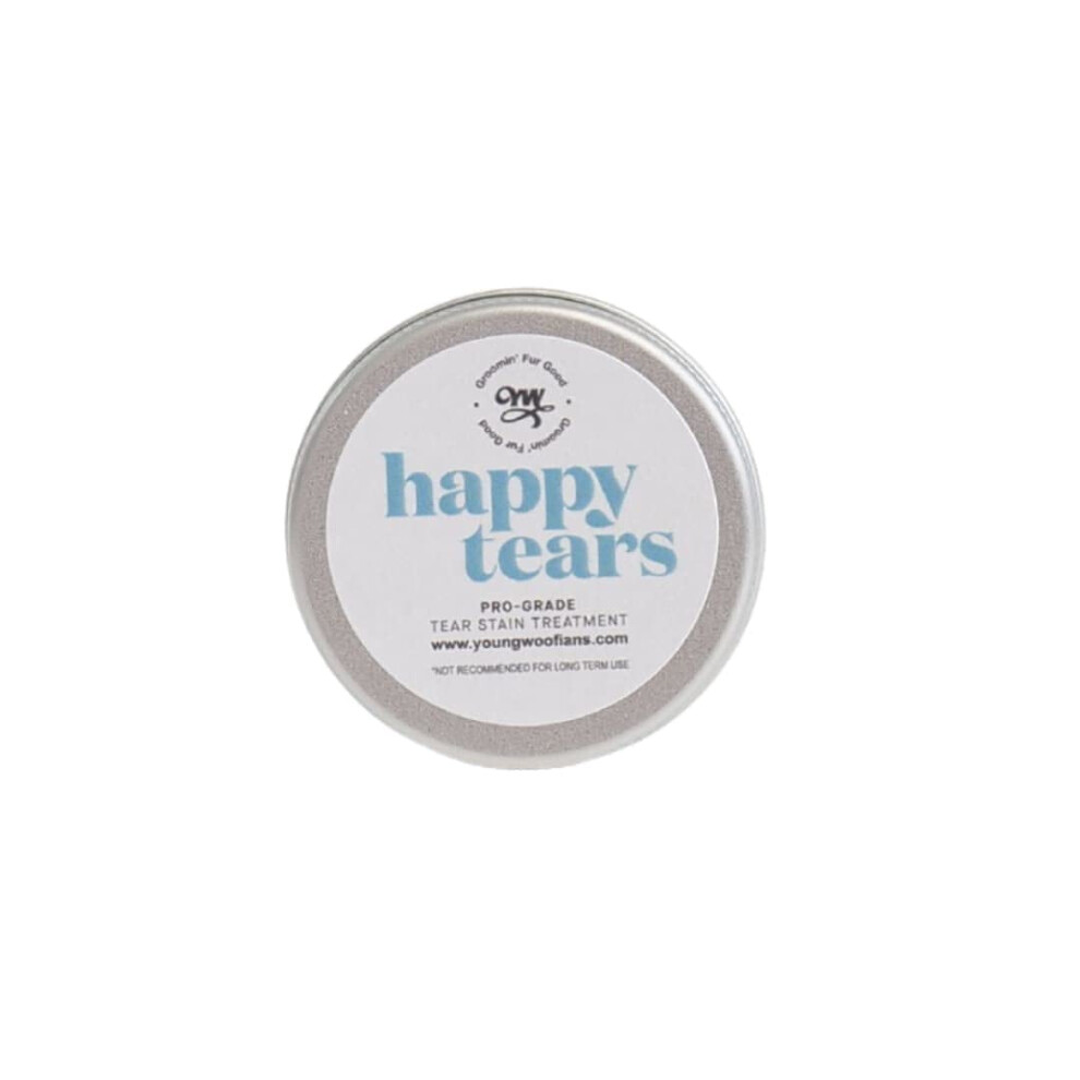 Happy Tears Dog Tear Stain Remover Powder - Natural, Safe & Effective Tear Stain Cleaner For White Dogs, Puppies,