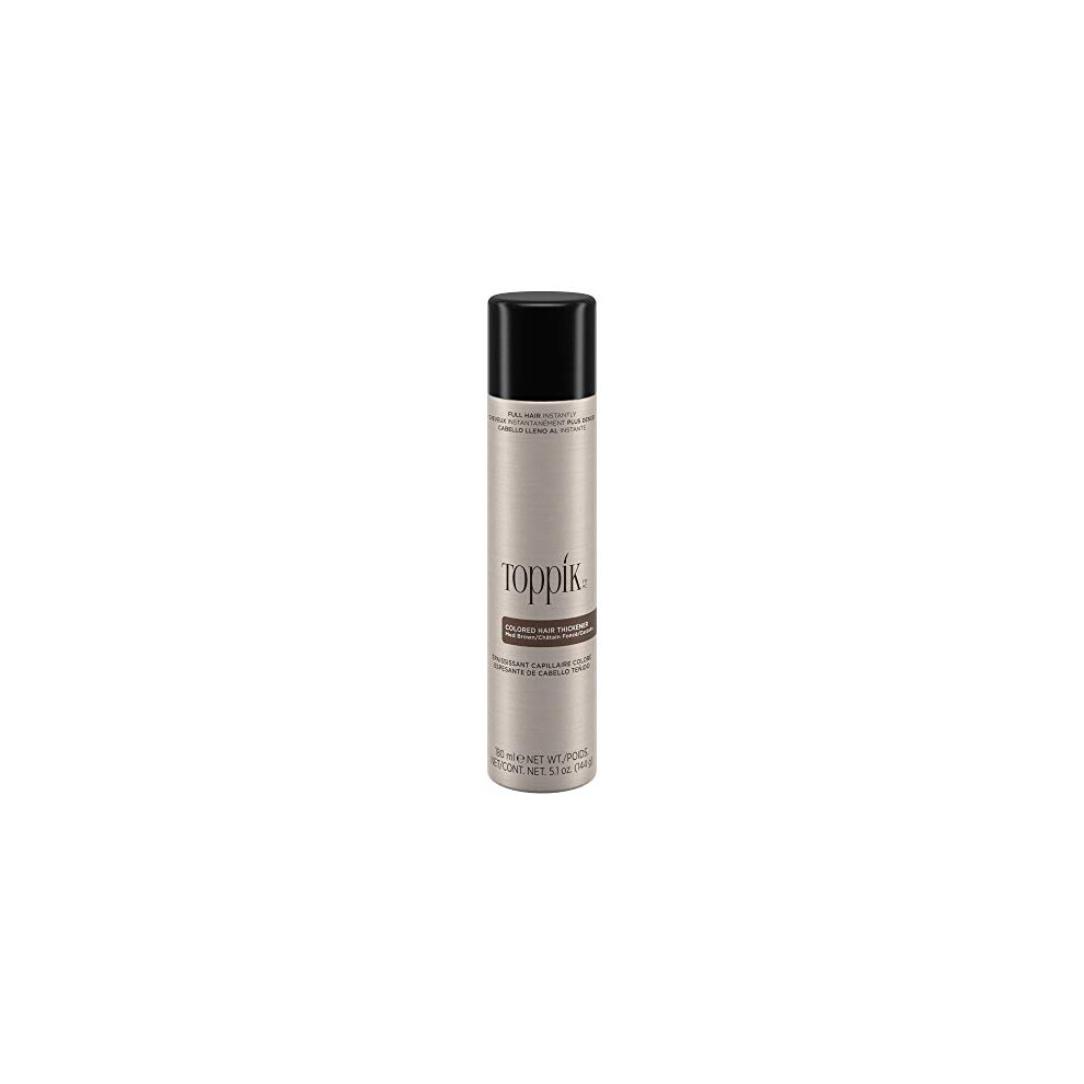 Coloured Hair Thickener Spray, Medium Brown Designed to Disguise Thinning Hair, for Naturally Thicker Looking Hair,