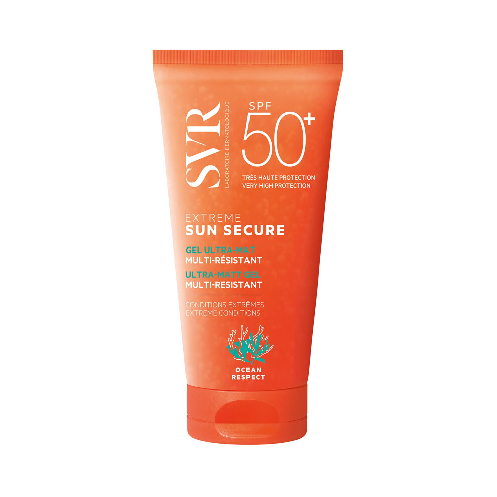 Svr Sun Secure Spf50+ Extreme Dry-Touch Matte Gel For Extreme Sports + Activity. Sweat, Friction + Water-Resistant, Broad