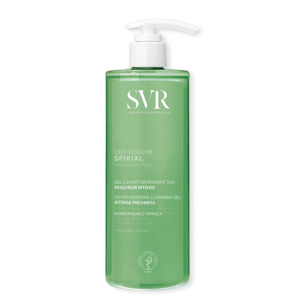 Svr Spirial All-Over 24Hr Deodorising Wash-Off Cleansing Gel, Aluminium Salts-Free, 400Ml