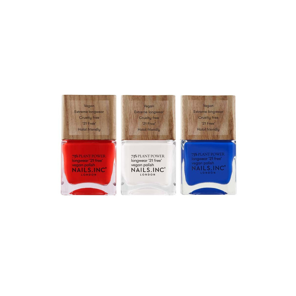 The Best Of British 73% Plant Power Vegan Nail Polish Trio, Multi