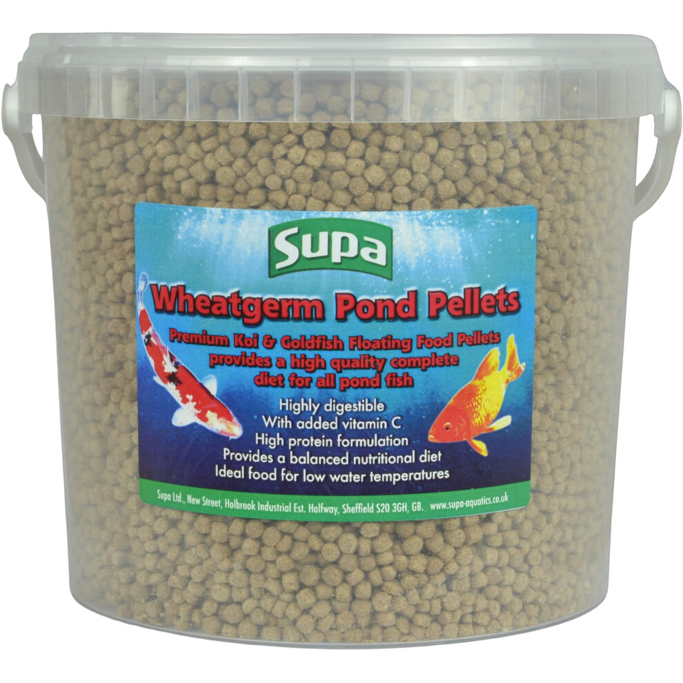 Wheatgerm Pond Fish Food Pellets 2.50Kg, Rich in Easily Digestible Wheatgerm, Suitable for Goldfish, Koi and all