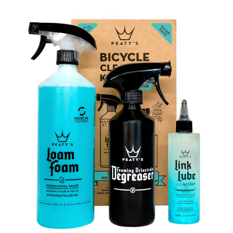 Bicycle Cleaning Kit - Wash, Degrease & Lubricate - Essentials For Bike Maintenance & Care - Biodegradable Foaming