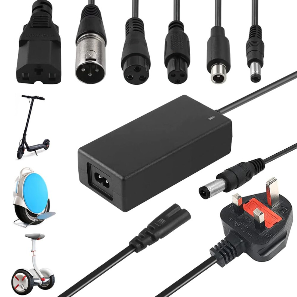 42V 2AElectric Scooter Charger, Hoverboard Charger UK 3 Pin, Xiaomi Scooter Charger, Mobility Scooter Charger, Electric