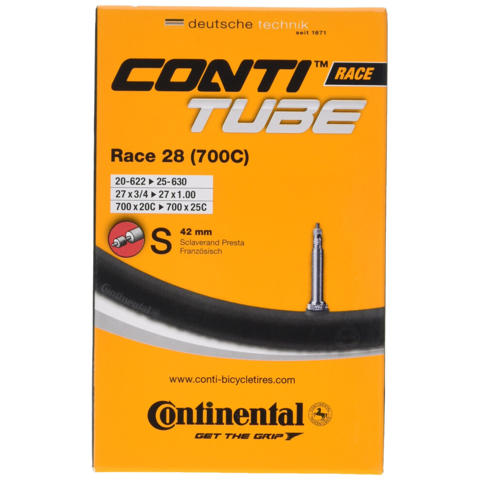 Race 28 700 x 20-25c Bike Inner Tubes - Presta 42mm Valve (Pack of 5), Black