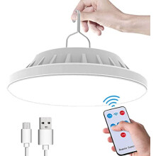 USB Solar Camping Light with Remote Control - Hanging IPX7 Waterproof Tent Light Outdoor Lamp for Camping, Hiking,