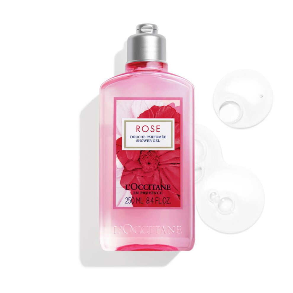 Rose Shower Gel 250ml | Floral Scented | Vegan & 99% Readily Biodegradable | Luxury & Clean Beauty Bodycare for All Skin